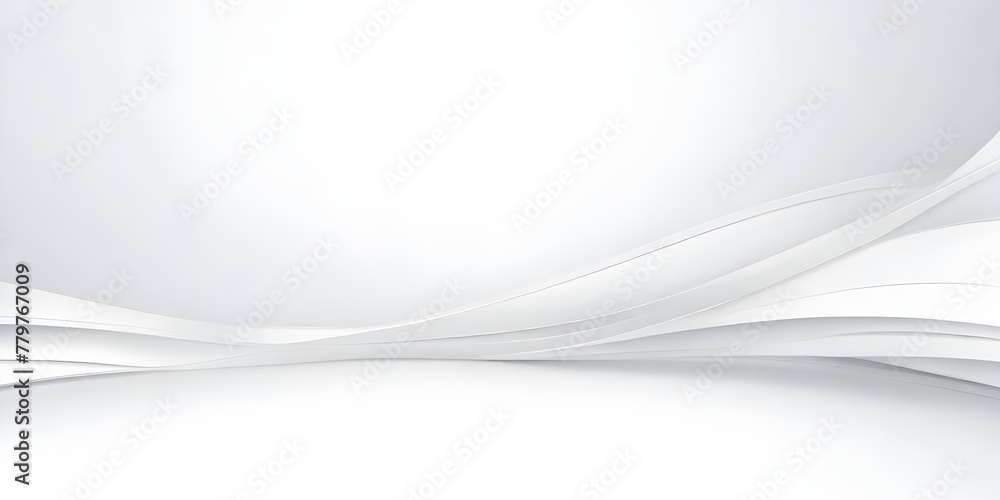 Smooth white lines create an abstract background. The lines are interconnected, flowing seamlessly across the white canvas Smooth white lines create an abstract background. The lines are interconnected, flowing seamlessly across the white canvas