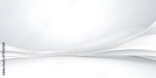 Smooth white lines create an abstract background. The lines are interconnected, flowing seamlessly across the white canvas