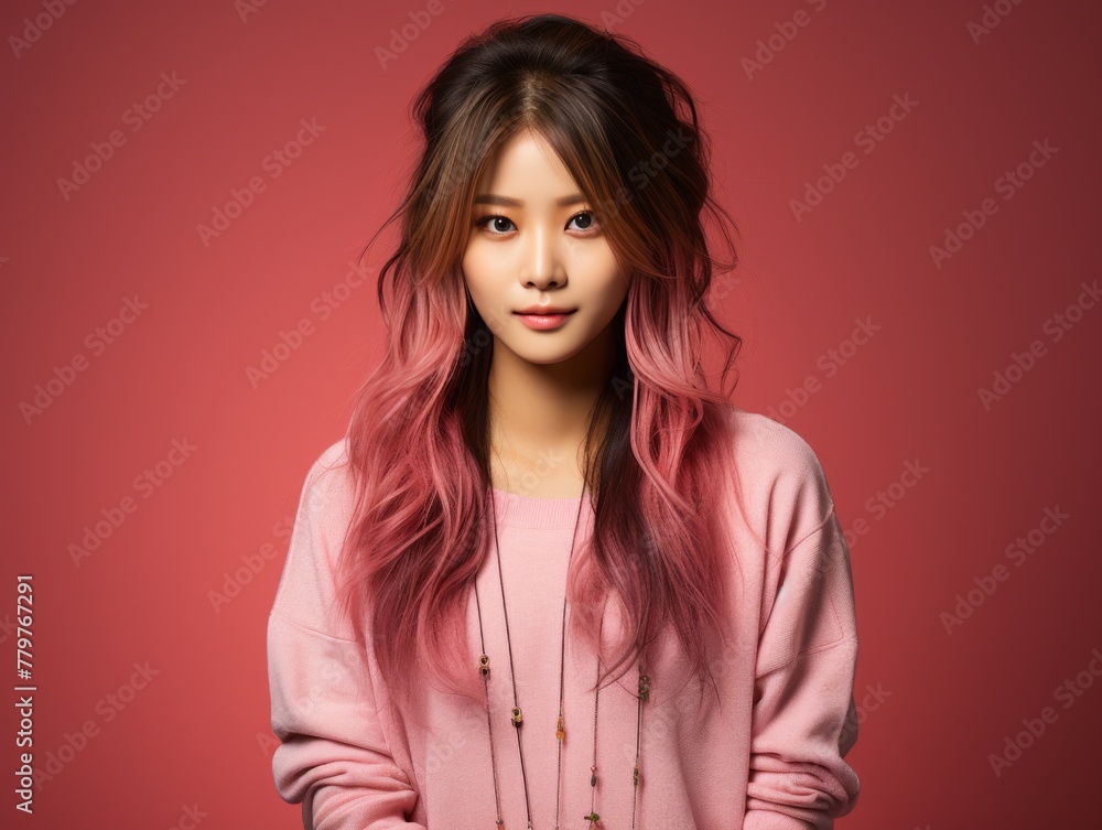 Woman With Long Hair in Shirt Woman With Long Hair in Shirt