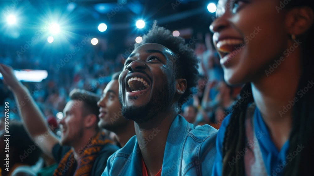 A guy enjoying an event A guy enjoying an event