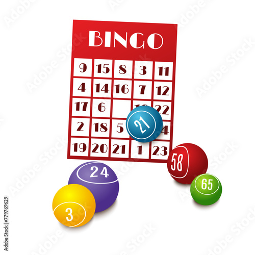 Vector illustartion. Bingo game