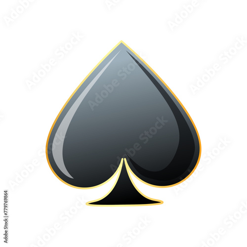 Vector illustration, icon. Set of hearts, spades, clubs and diamonds on white background.