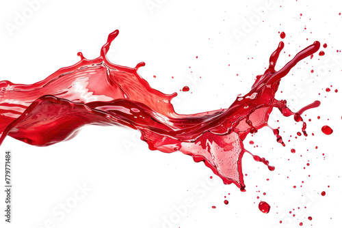 red wine splash isolated on transparent or white background PNG file