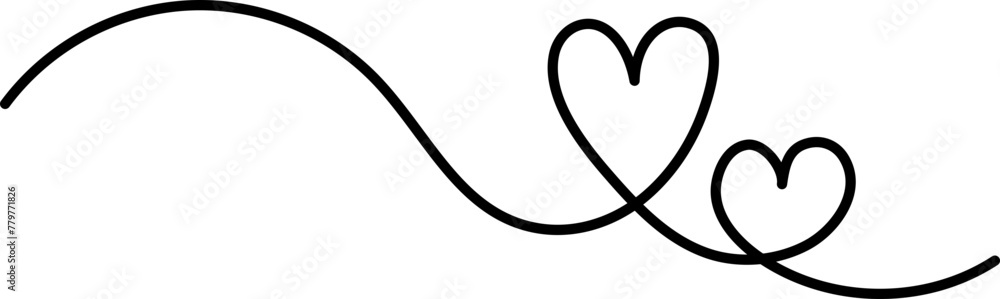 Doodle Heart Line Doodle Heart Line