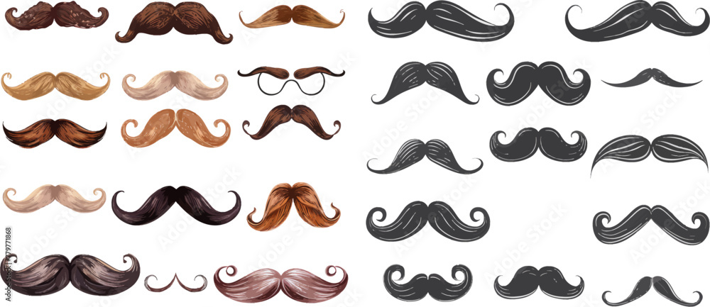 Gentleman moustache or barbershop moustaches hairstyle Gentleman moustache or barbershop moustaches hairstyle
