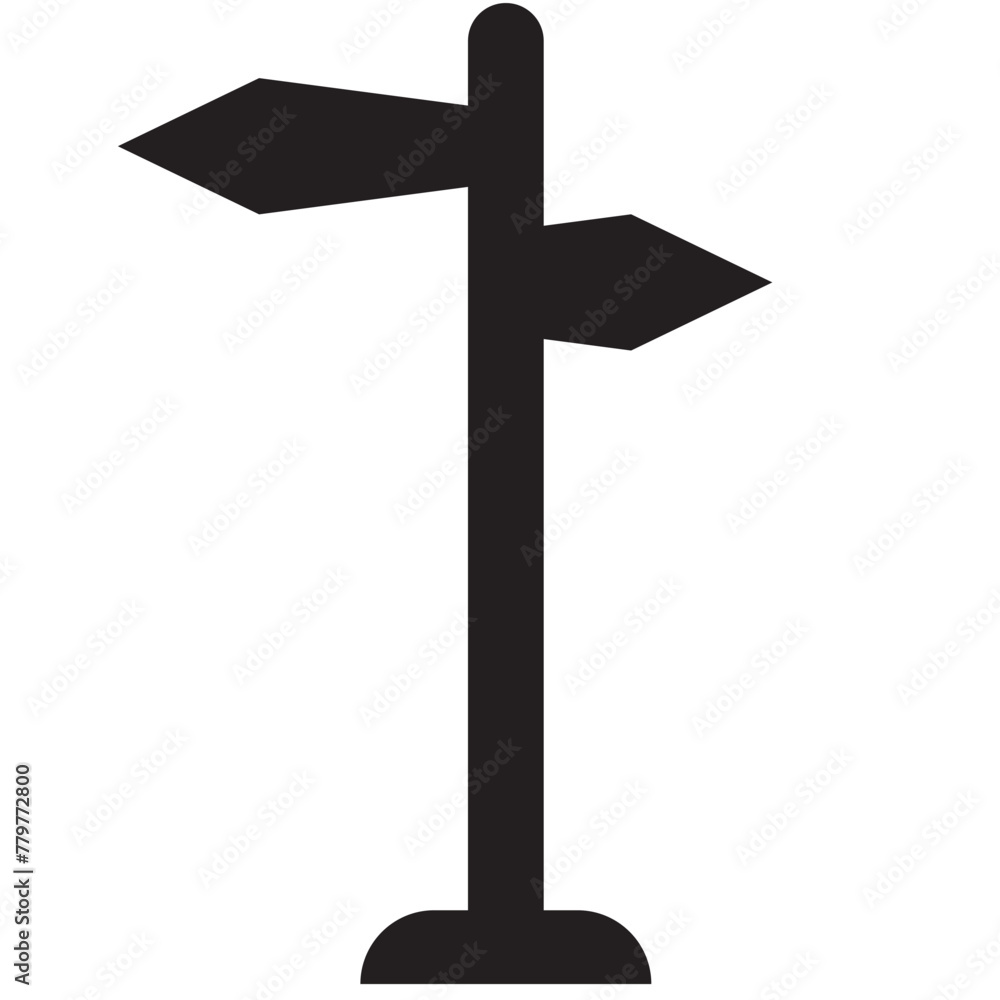 illustration of a  pointers, signpost icon vector. Sign board isolated seet on white background.

