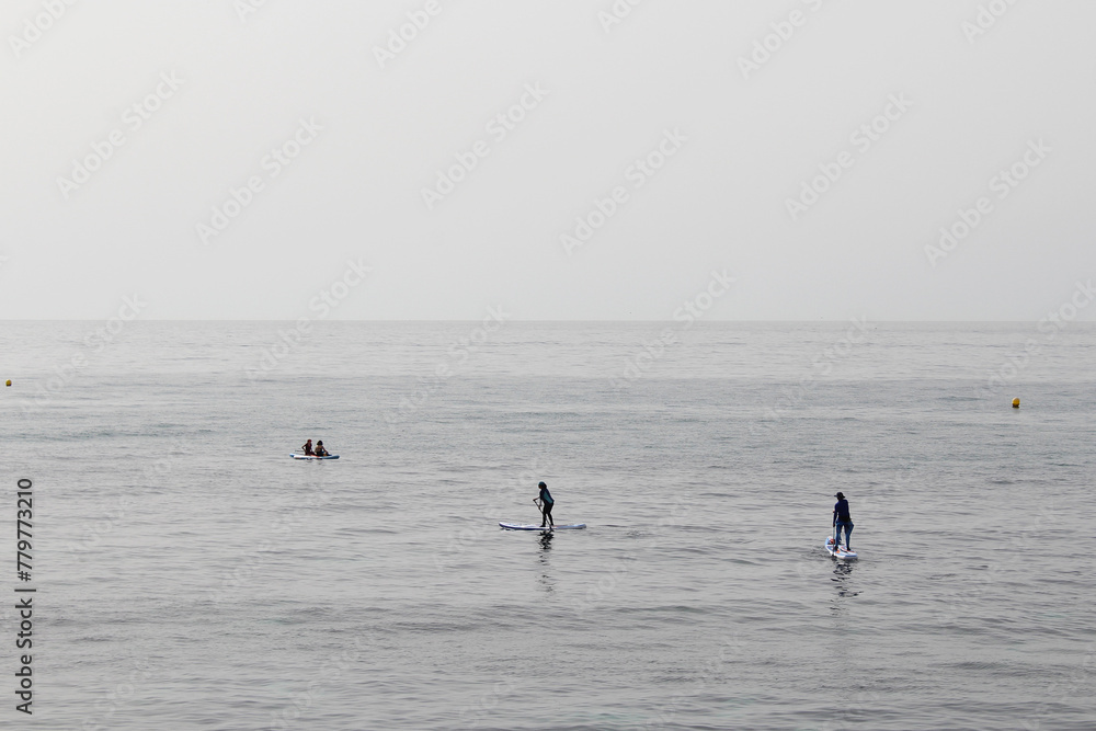 natural background texture, surfer in the sea