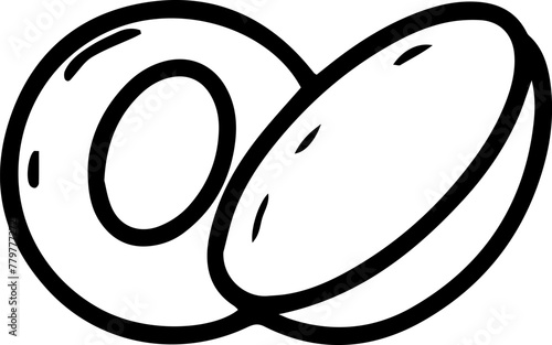 Optometry lens for eyes and eyesight. Health care doodle sketch icon. Vector illustration