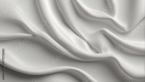 abstract, layered pattern of smooth, undulating white shapes resembling waves or dunes, creating a minimalist and serene composition