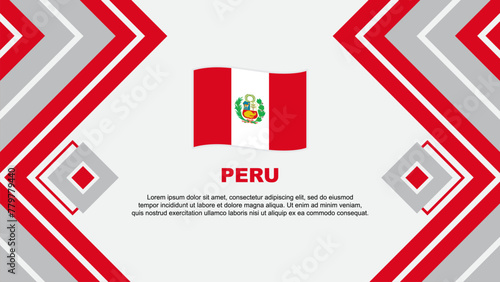 Peru Flag Abstract Background Design Template. Peru Independence Day Banner Wallpaper Vector Illustration. Design