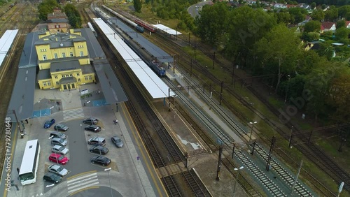 Train Station Pila Glowna Dworzec Kolejowy Aerial View Poland