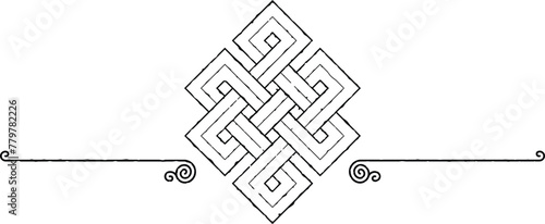 Viking Header Footer - Spiral, Swirl, Infinity Knot