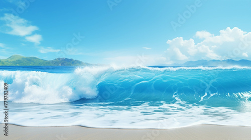 waves on the beach high definition(hd) photographic creative image