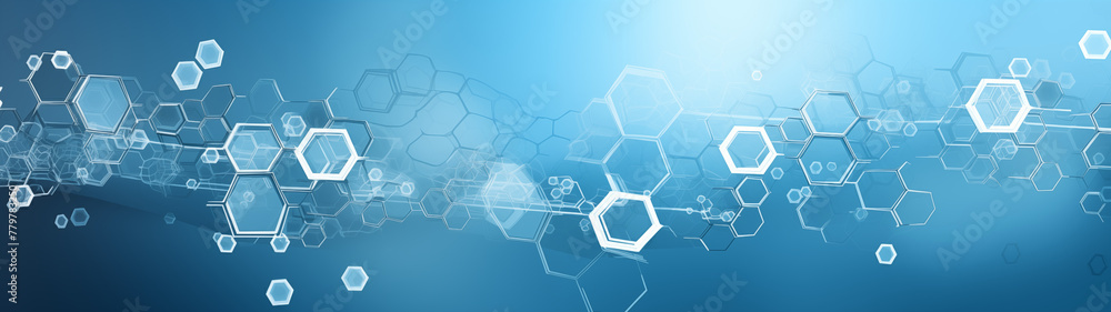 Abstract Blue and White Hexagonal Technology Wallpaper Abstract Blue and White Hexagonal Technology Wallpaper