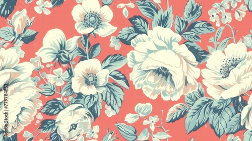 images of Vintage Florals arranged in a seamless pattern