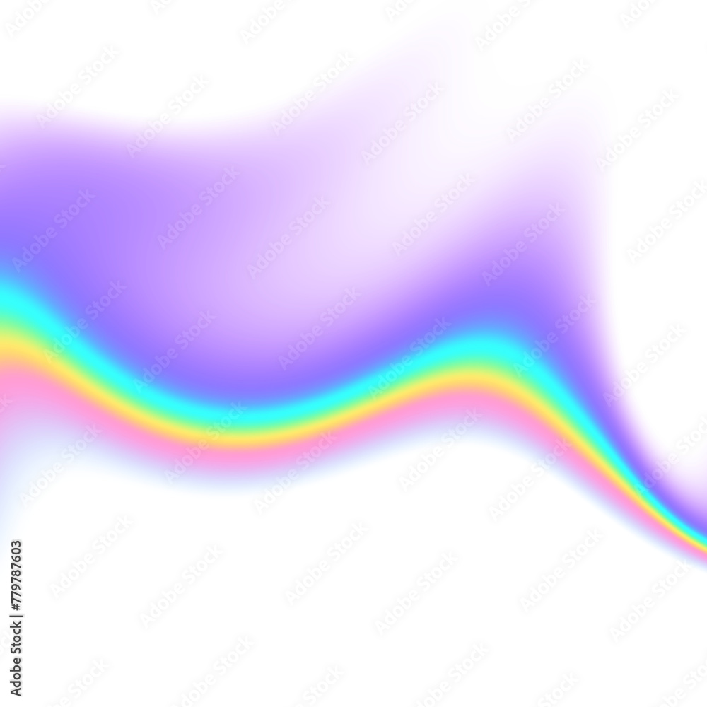 Fototapeta premium Rainbow gradient segment isolated on transparent background, Overlay gradient
