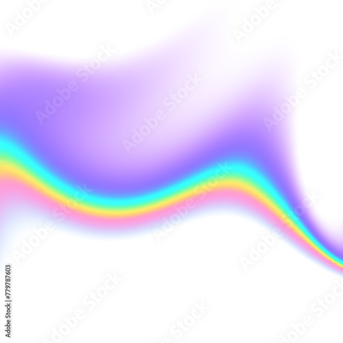 Rainbow gradient segment isolated on transparent background, Overlay gradient