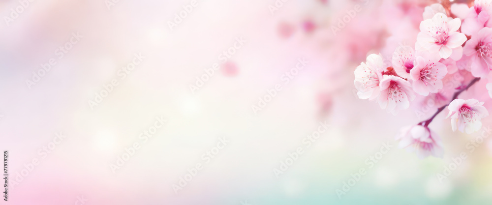 spring flower blossom blur bokeh colour gradient background with flowers
