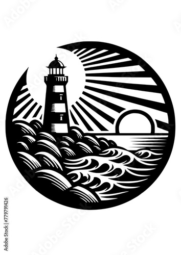 Lighthouse SVG, Lighthouse PNG, Lighthouse Cricut Silhouette, Ocean, Sea Svg, Lighthouse Clipart