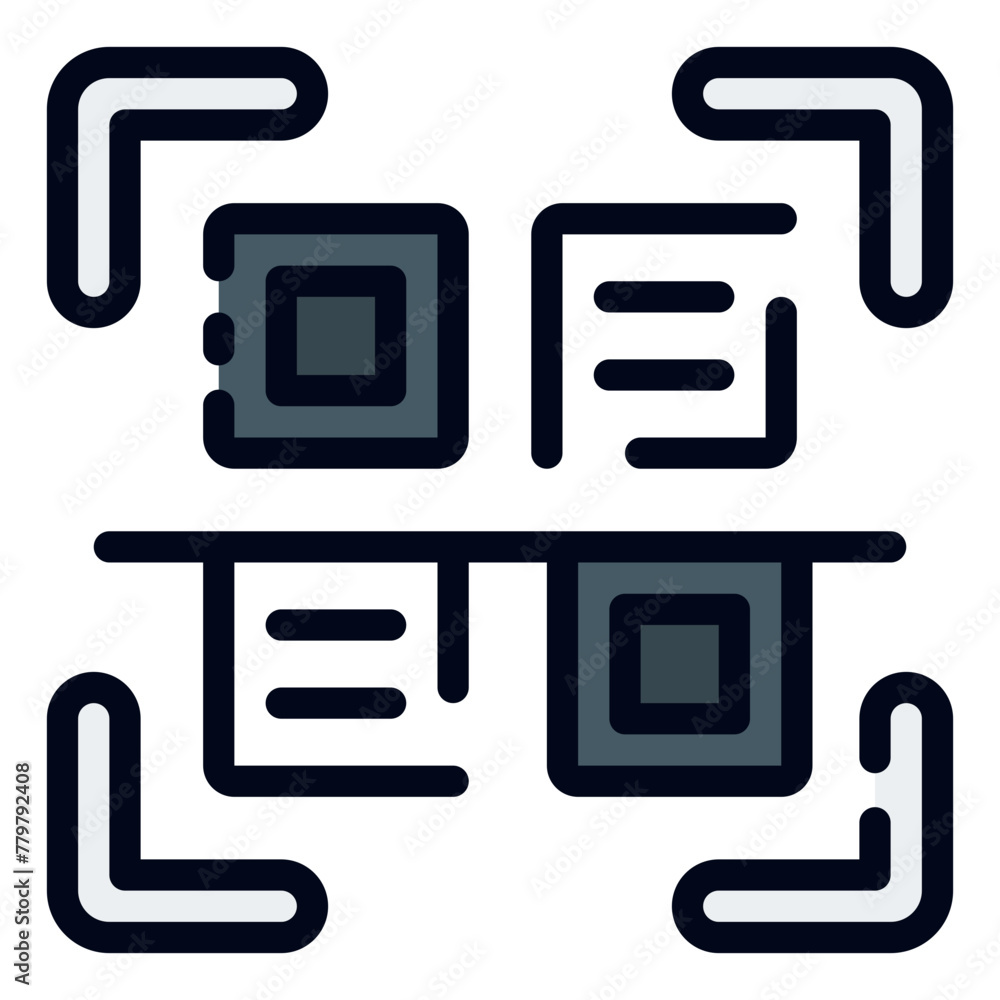 Barcode filled line icon Barcode filled line icon