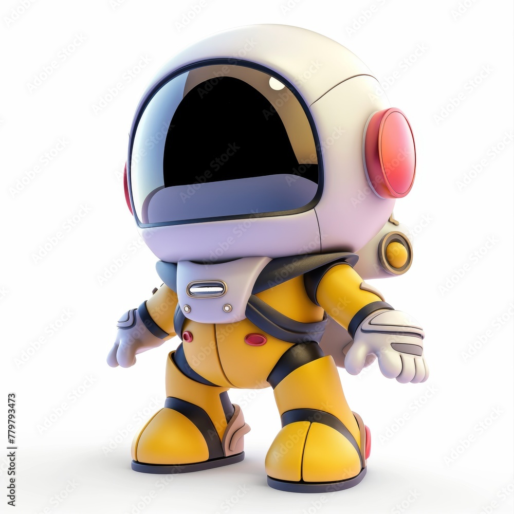 A little hero in an astronaut costume, a space character. An isometric realistic astronaut for the game's user interface. 3d vector illustration, A little hero in an astronaut costume, a space character. An isometric realistic astronaut for the game's user interface. 3d vector illustration,