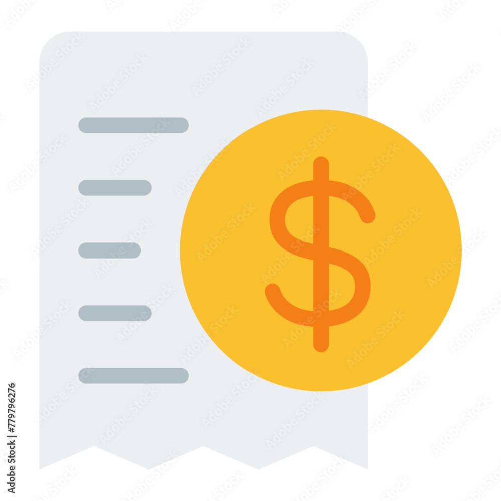 Bill flat icon Bill flat icon