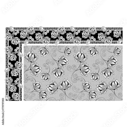 bedsheet design digital art use hand work and digital printing