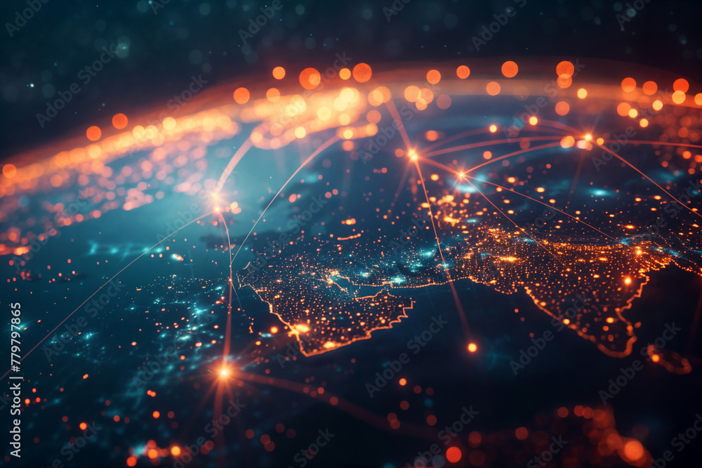 Obraz premium Global Connectivity Brilliance