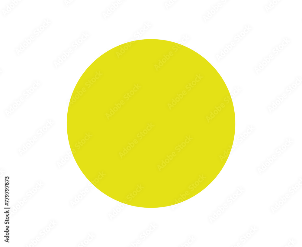 Circle Shape Symbol Yellow Graphic Design Element Vector Illustration