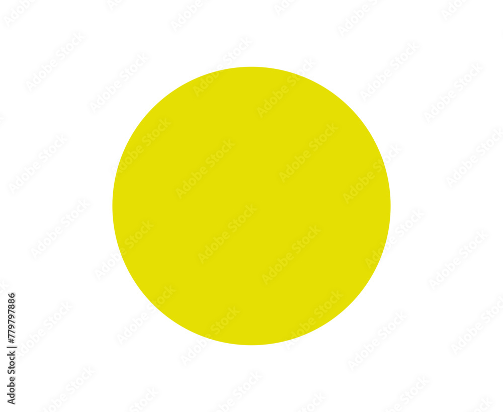 Circle Shape Symbol Yellow Graphic Design Element Vector Illustration