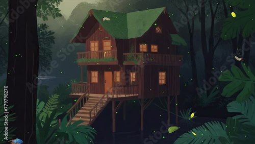 house in the woods 4l looping photo