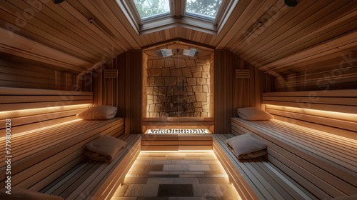 Modernes Sauna Design für Zuhause, Traum Sauna, großer Saunabereich in Holzoptik, Luxus Sauna für viele Personen, Sauna Design für Hotels, Schwimmbäder oder Ferienhäuser 