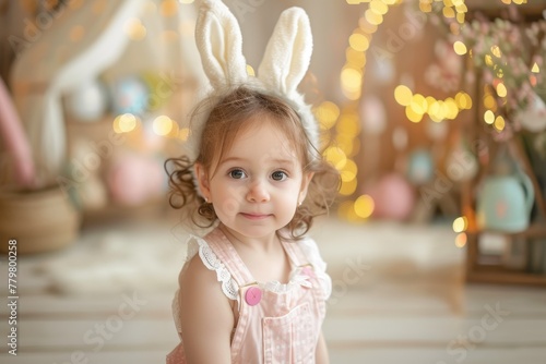 Adorable Kid in Easter Bunny Attire