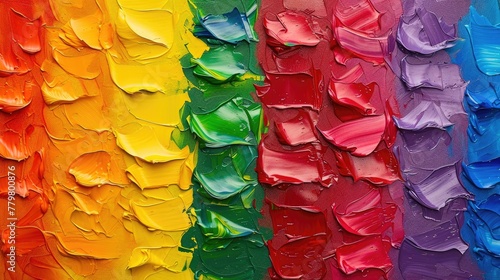 Inclusive Artistry: Vibrant LGBT Flag Painting