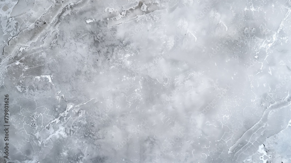 Fototapeta premium Textured surface resembling gray and white marble or cracked ice.