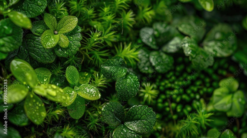 Photos of complete ecosystems are photorealistic, close-up, bokeh, animals and plants.