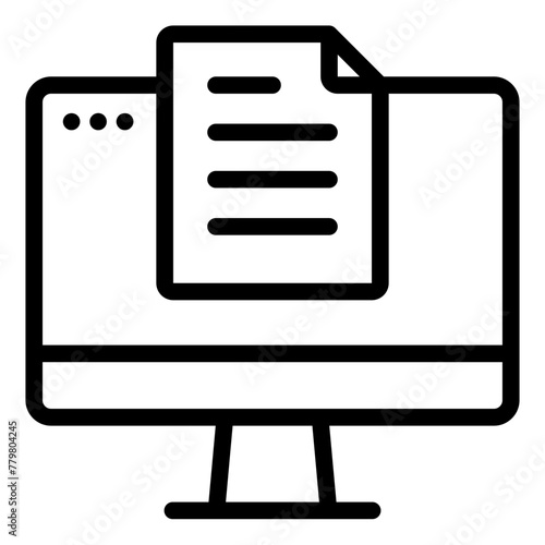 E-learning line icon