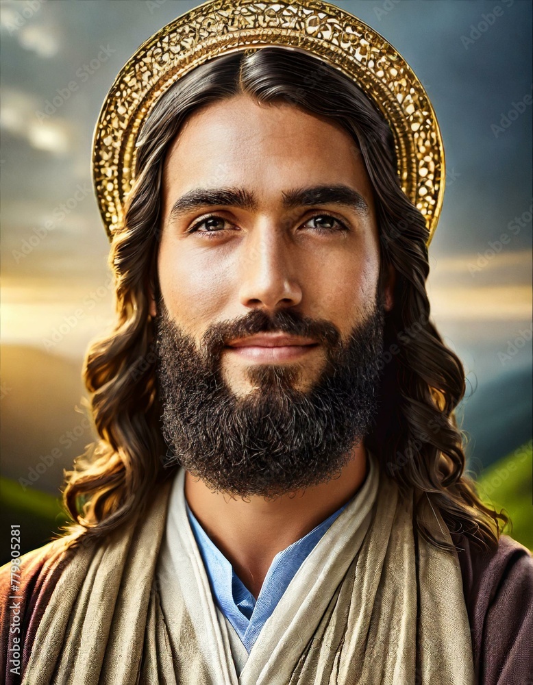 Jesus Cristo Hiperrealista - obrazy, fototapety, plakaty 