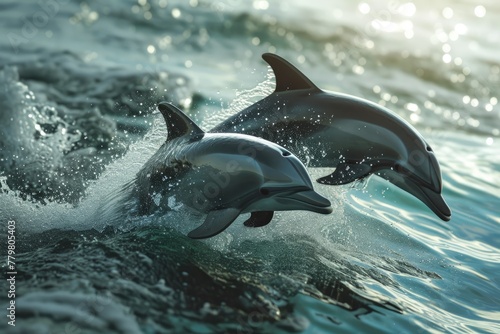 Energetic Dolphin Leaps