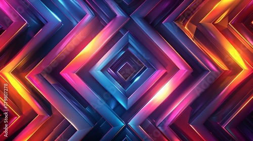 Seamless zigzag pattern on a futuristic background, design for a modern and dynamic look