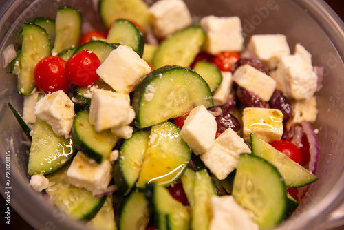 Greek salad with feta