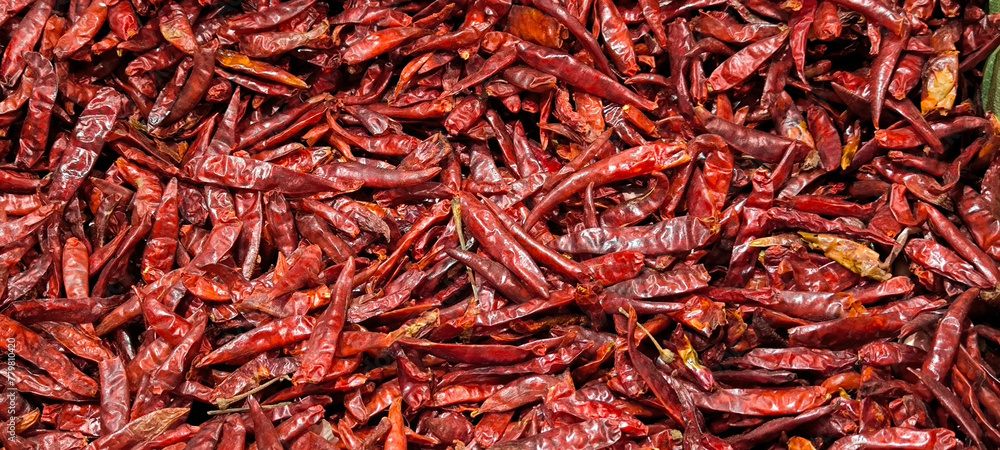 Fototapeta premium Dried chilies are a part of cooking.