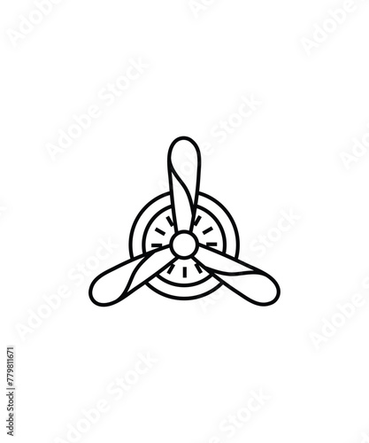 propeller icon, vector best line icon.
