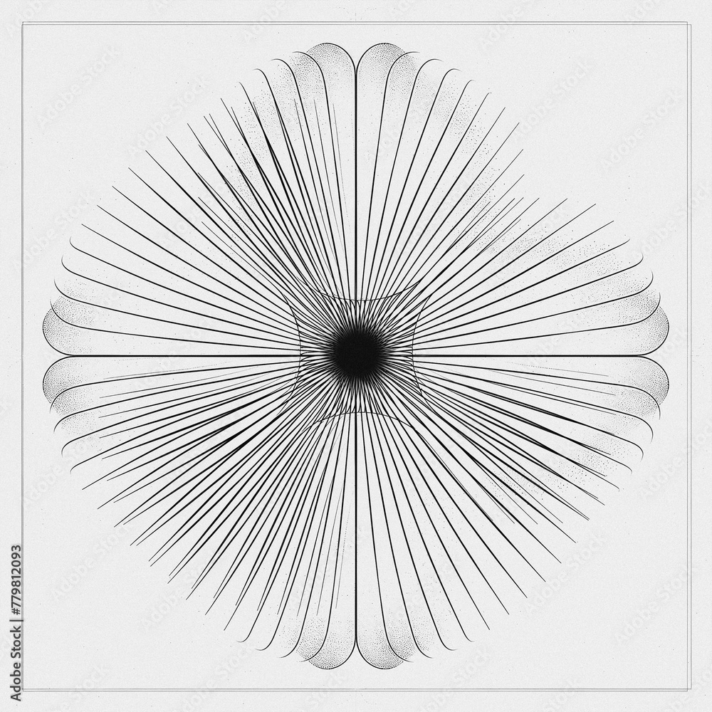 Obraz premium Sacred geometry, abstract background. Digital graphic design. Generative AI
