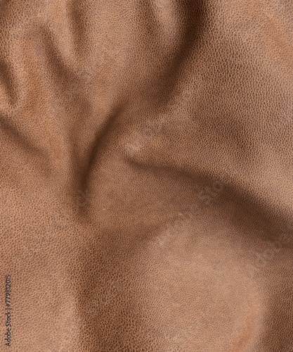 Brown leather sheet close up 3d render
