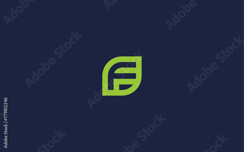 letter f with leaves logo icon design vector design template inspiration