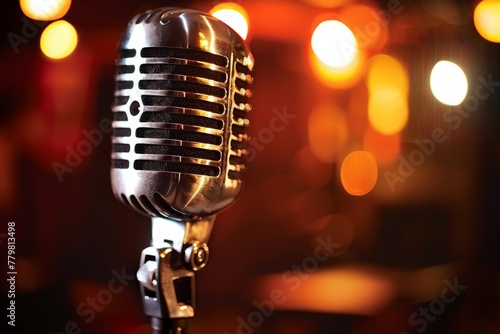 Professional microphone studio podcast stream interview platform radio with micrecording voice singing in bright record studio audio quality equipment content music media entertainment photo