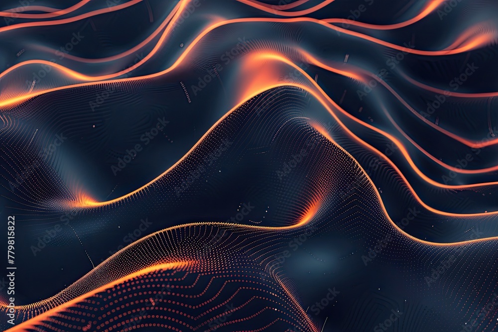 Fototapeta premium Tech-inspired abstract patterns for backgrounds in web design and digital products
