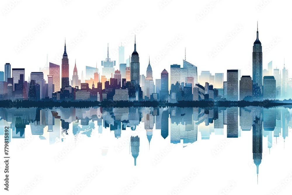 Obraz premium Vector silhouettes of city skylines from around the world