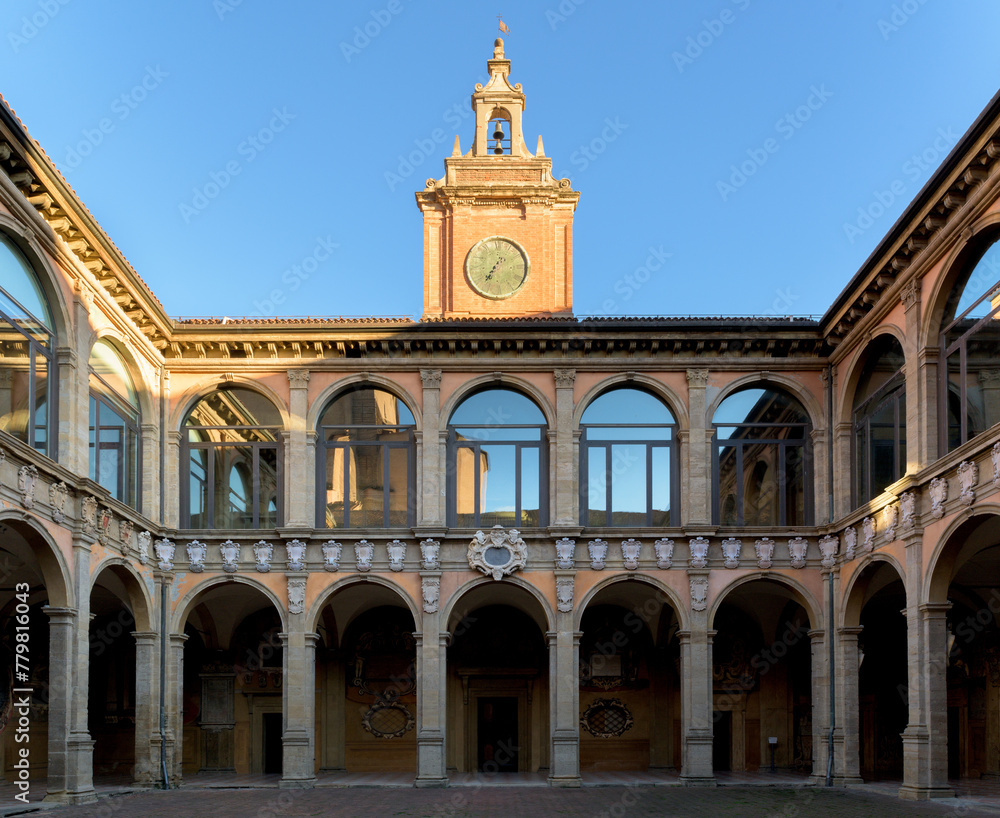 The Archiginnasio of Bologna, Italy